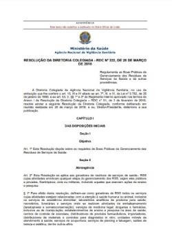Resolução da diretoria colegiada - RDC nº 222, de 28 de Março de 2018
