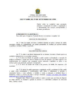 Lei nº 8.080, de 19 de setembro de 1990
