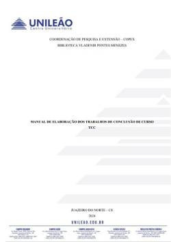 Manual de elaboração dos Trabalhos de Conclusão de Curso TCC