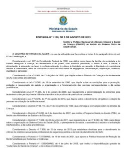 Portaria nº 1.130, de 5 de Agosto de 2015