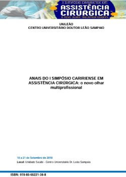 Anais do I simpósio Caririense em assistência cirúrgica: o novo olhar multiprofissional
