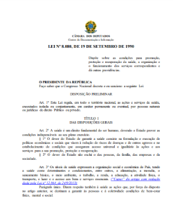 Lei nº 8.080, de 19 de setembro de 1990