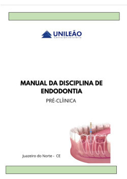 Manual da disciplina de Endodontia: pré-clínica